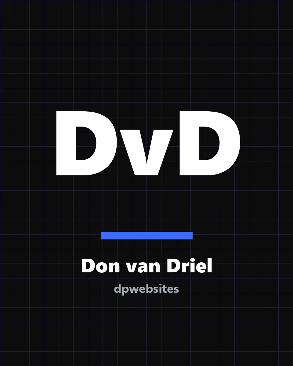 Don van Driel, eigenaar van dpwebsites